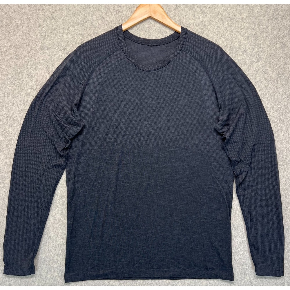 Lululemon Mens Crewneck Shirt Long Sleeve Heathered Gray Live‎ In Practice L
